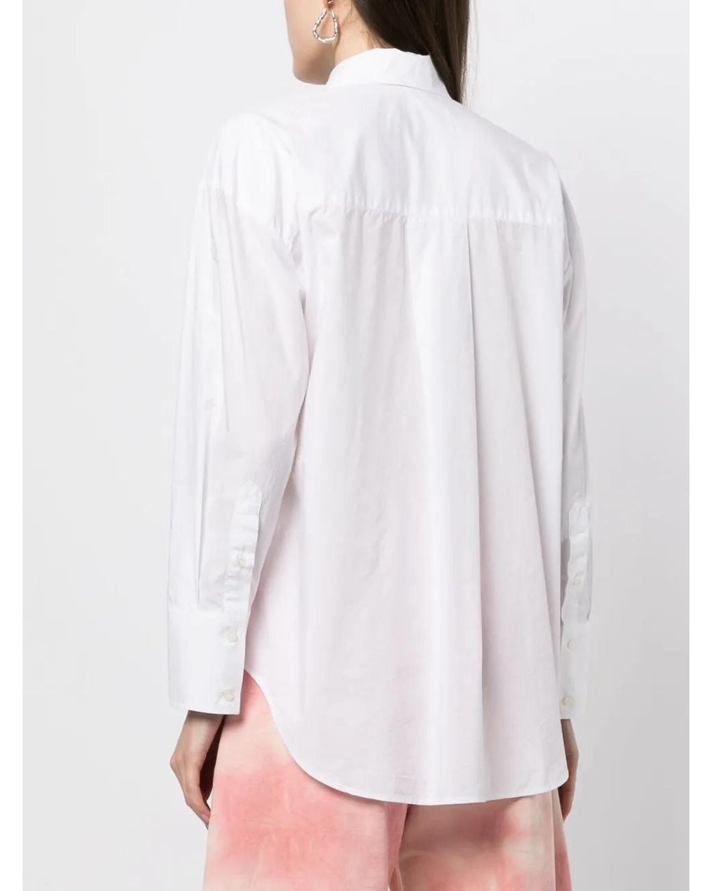 Camicia Con Stampa di MSGM in White