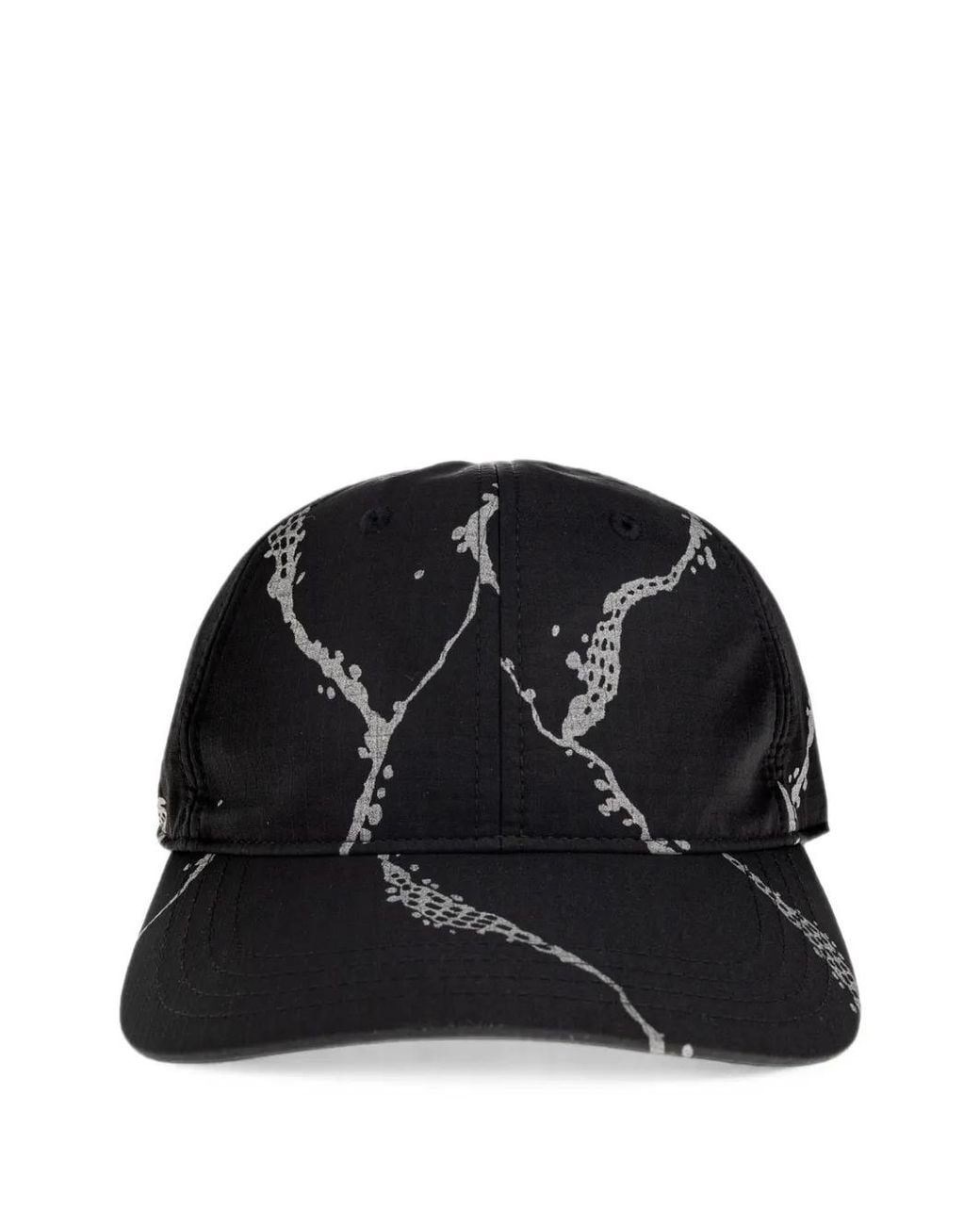 Lacoste Black Reflective-Print Ripstop Baseball Cap for men