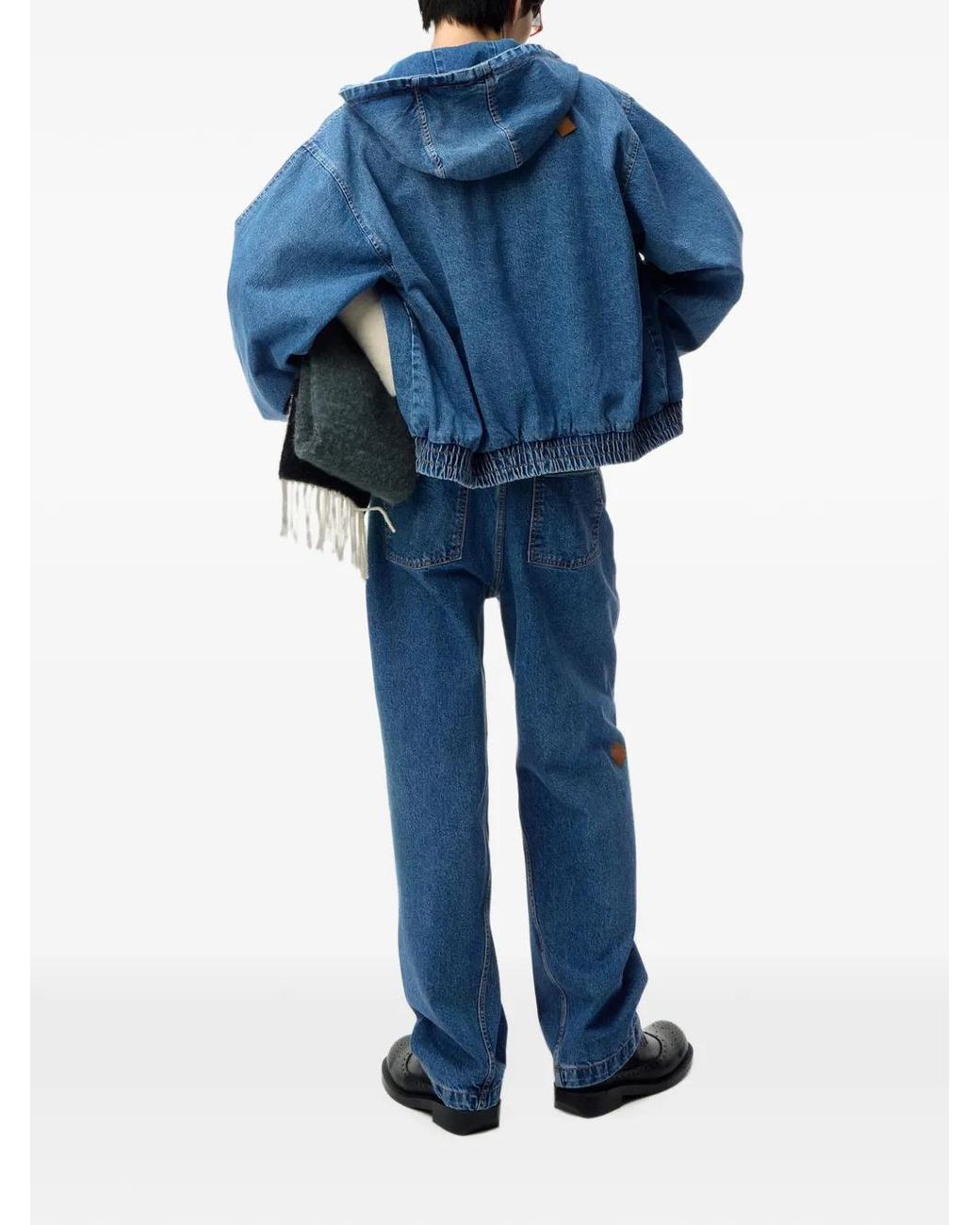 Adererror Blue Hooded Zip-Up Jacket