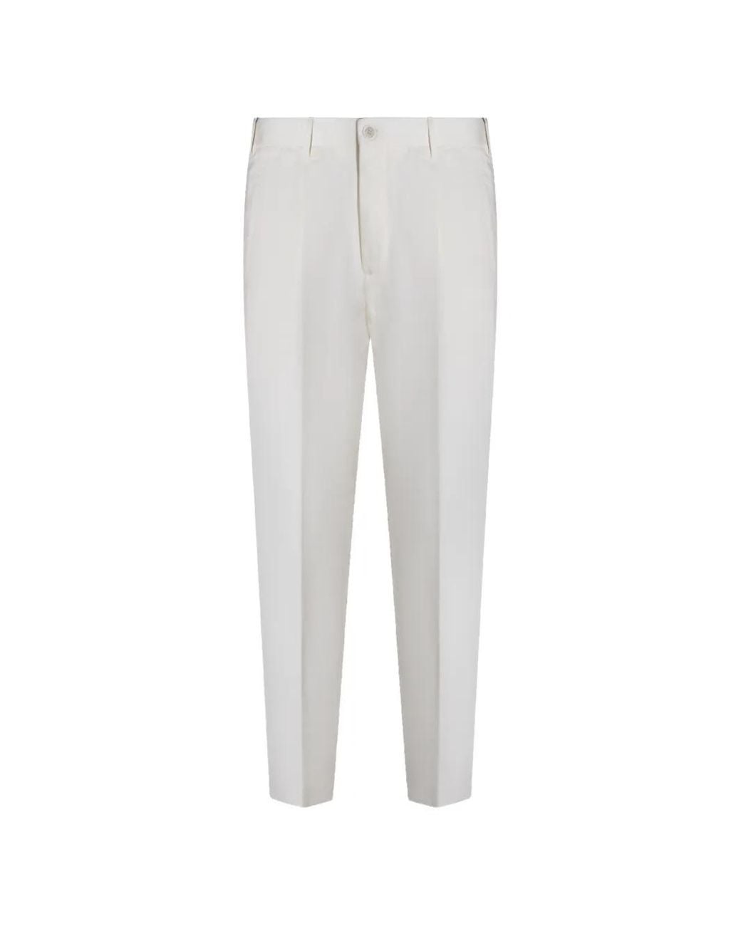 Incotex White Pleated Trousers for men