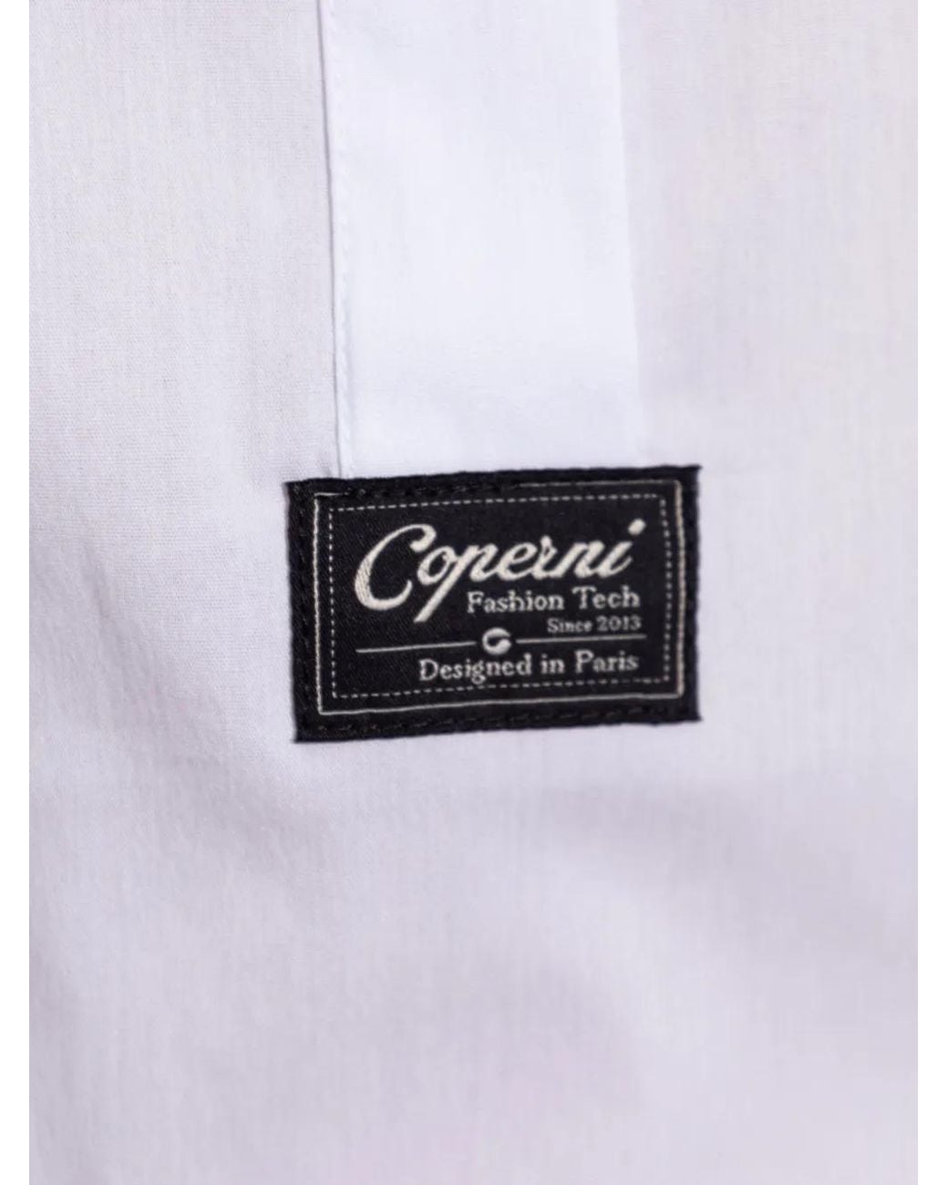 Coperni White Hemd Mit Logo-Patch