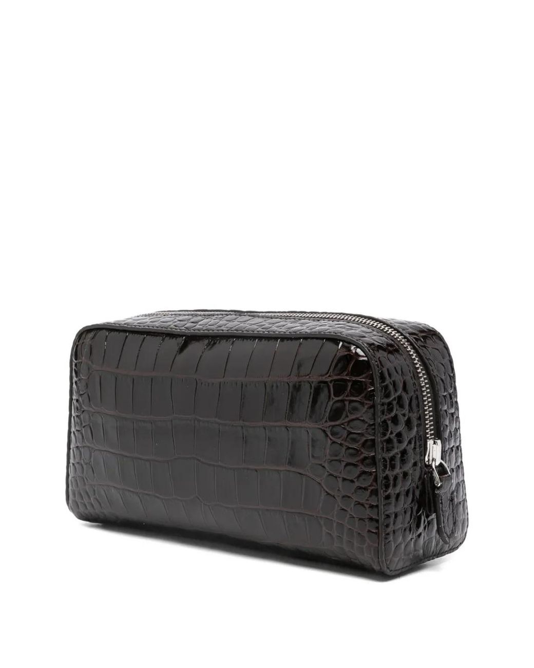 Tom Ford Black Embosssed Messenger Bag for men