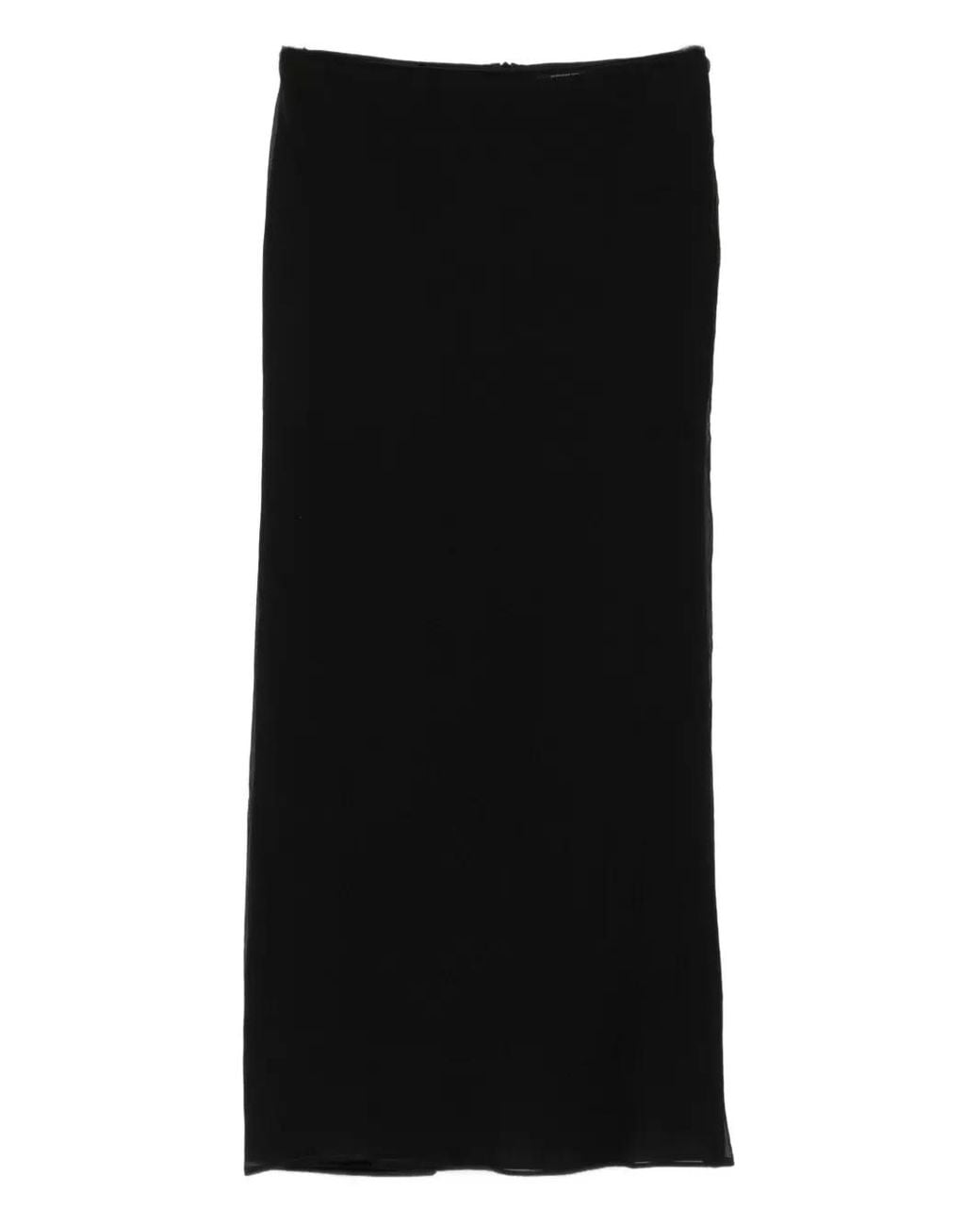 Wardrobe NYC Black Ribbed Midi Skirt