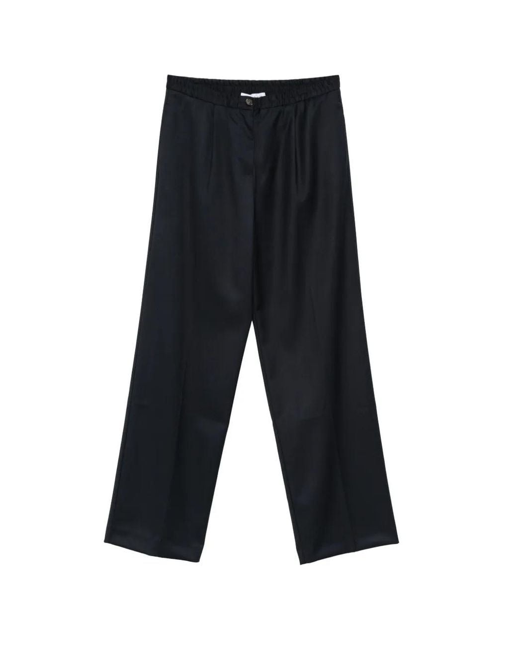 Manuel Ritz White Elasticated-Waistband Pleated Trousers