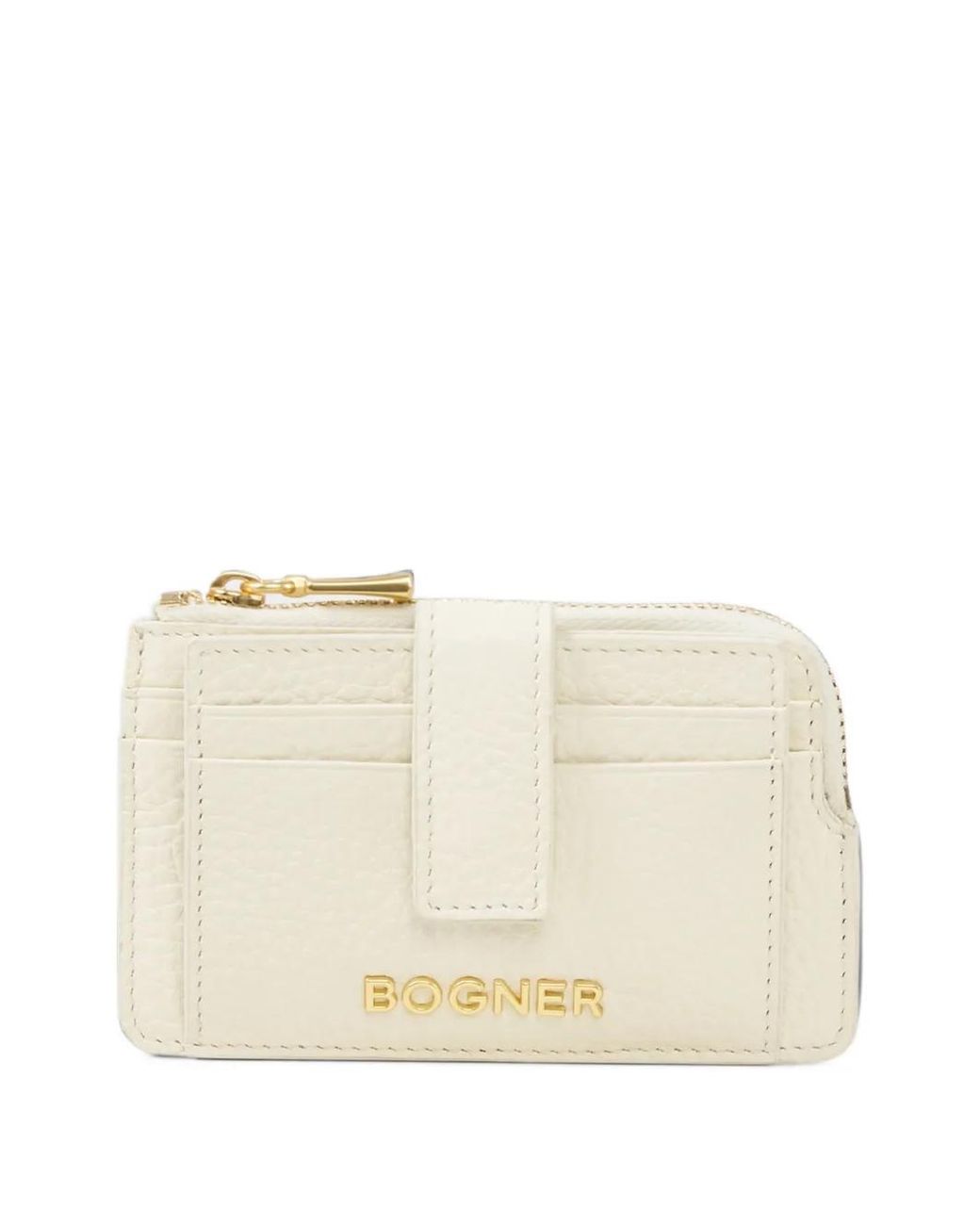 Bogner Natural Portefeuille En Cuir À Fini Grainé