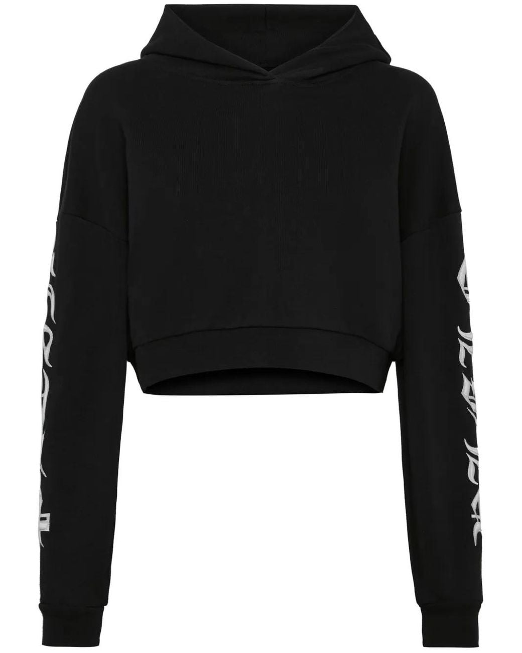 Sudadera Corta Con Capucha Philipp Plein de color Black