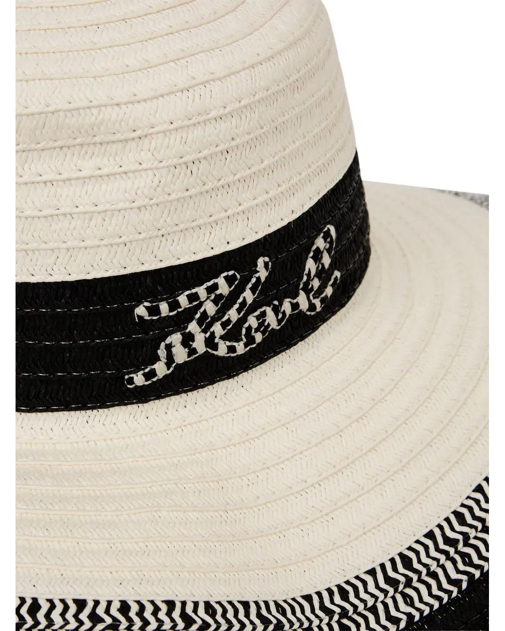 Karl Lagerfeld White Signature Sun Hat