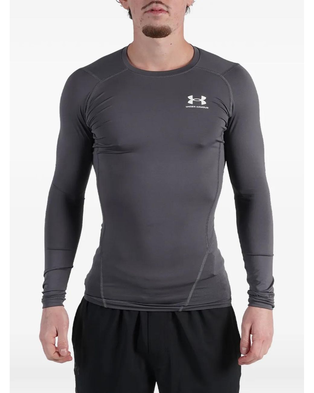 Under Armour Gray Long-Sleeve Compression T-Shirt for men