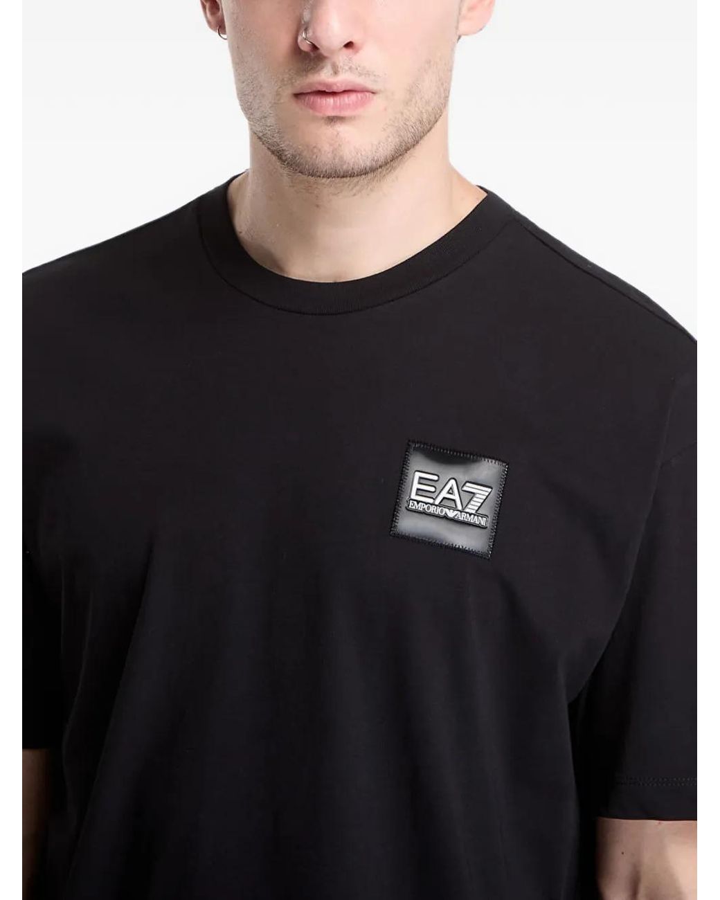 EA7 T-Shirt Mit Logo-Patch in Black für Herren