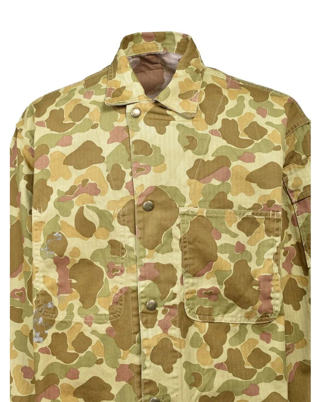 BOW WOW Yellow Camouflage-Print Field Jacket for men