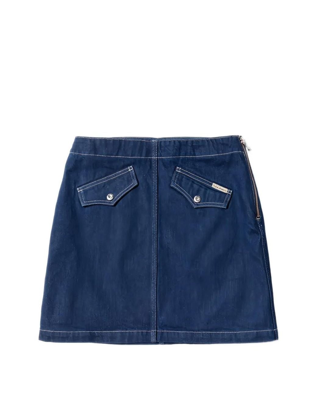 Nudie Jeans Blue Elvy Western Denim Mini Skirt