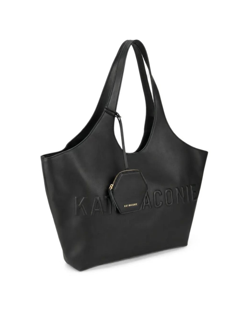 Kat Maconie Black Large Brooklyn Embossed-Logo Shoulder Bag