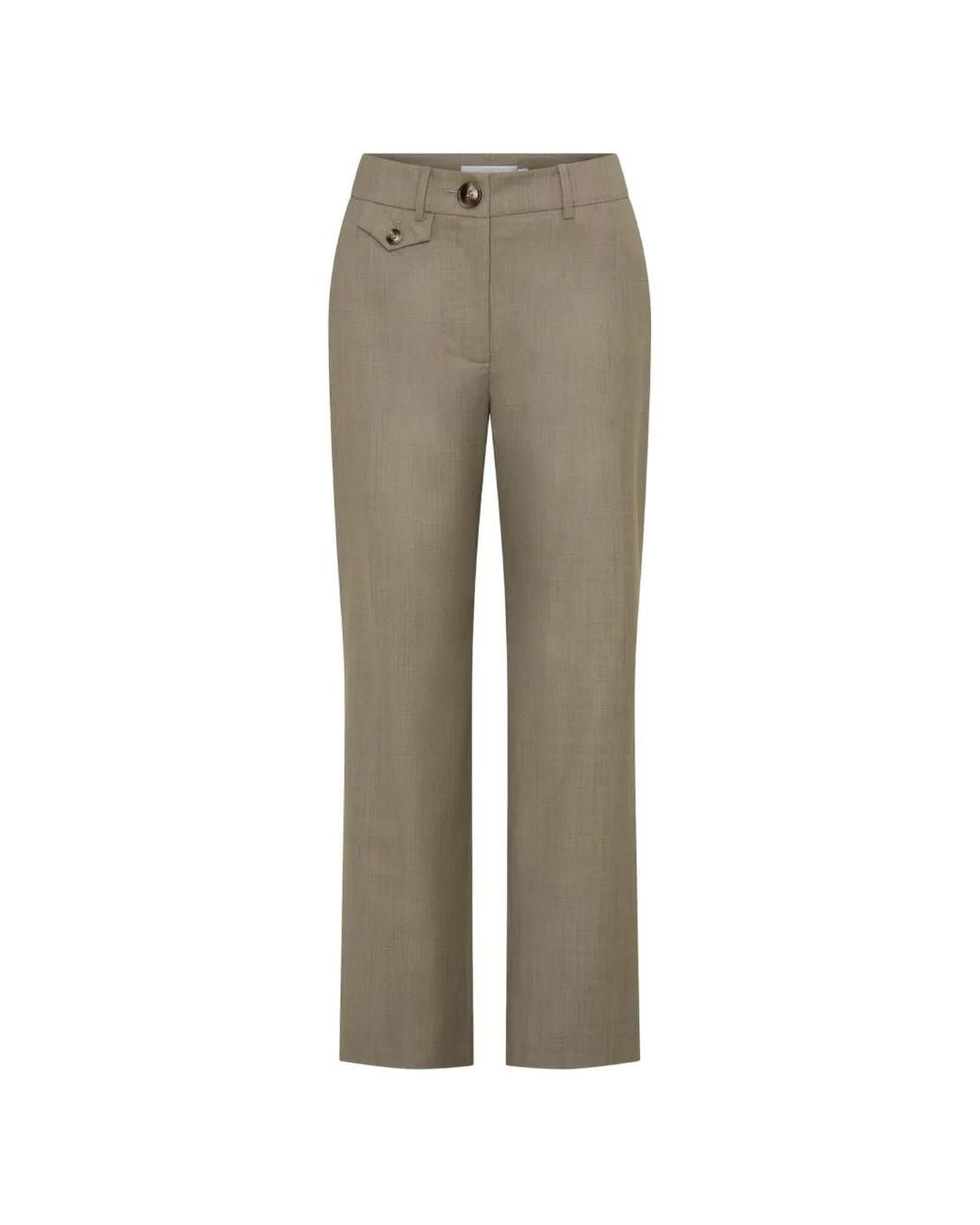 Anna Quan Gray Juliette Straight-Leg Trousers