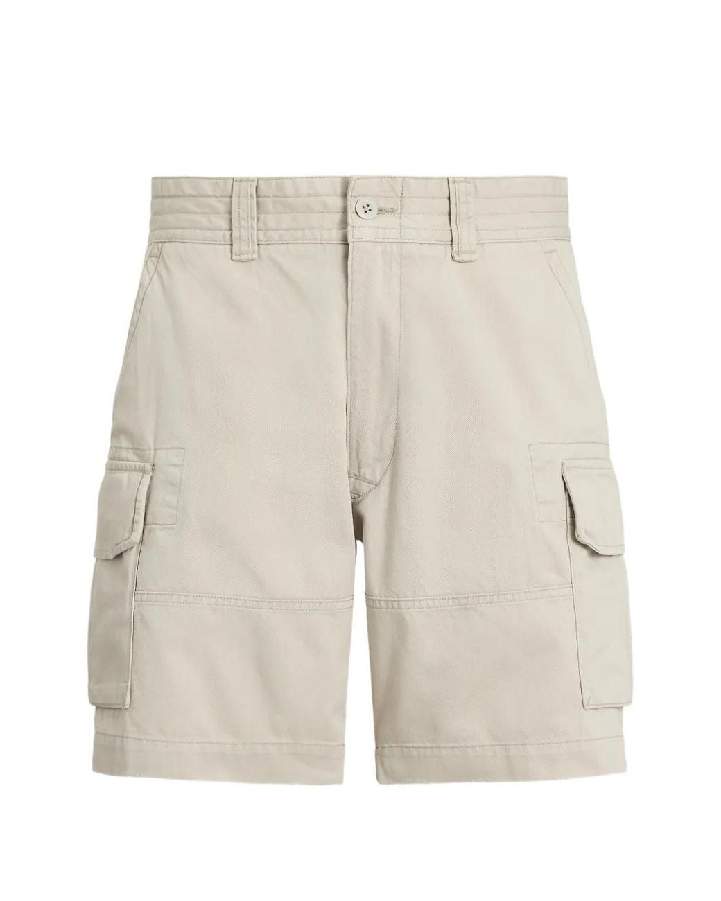 Polo Ralph Lauren White Cargo Bermuda Trousers for men