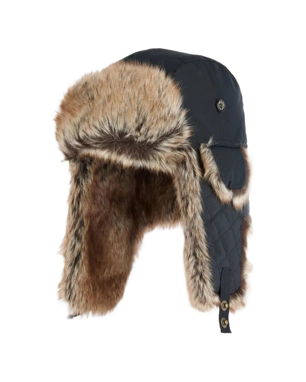 Barbour Black Cleadon Trapper Hat for men