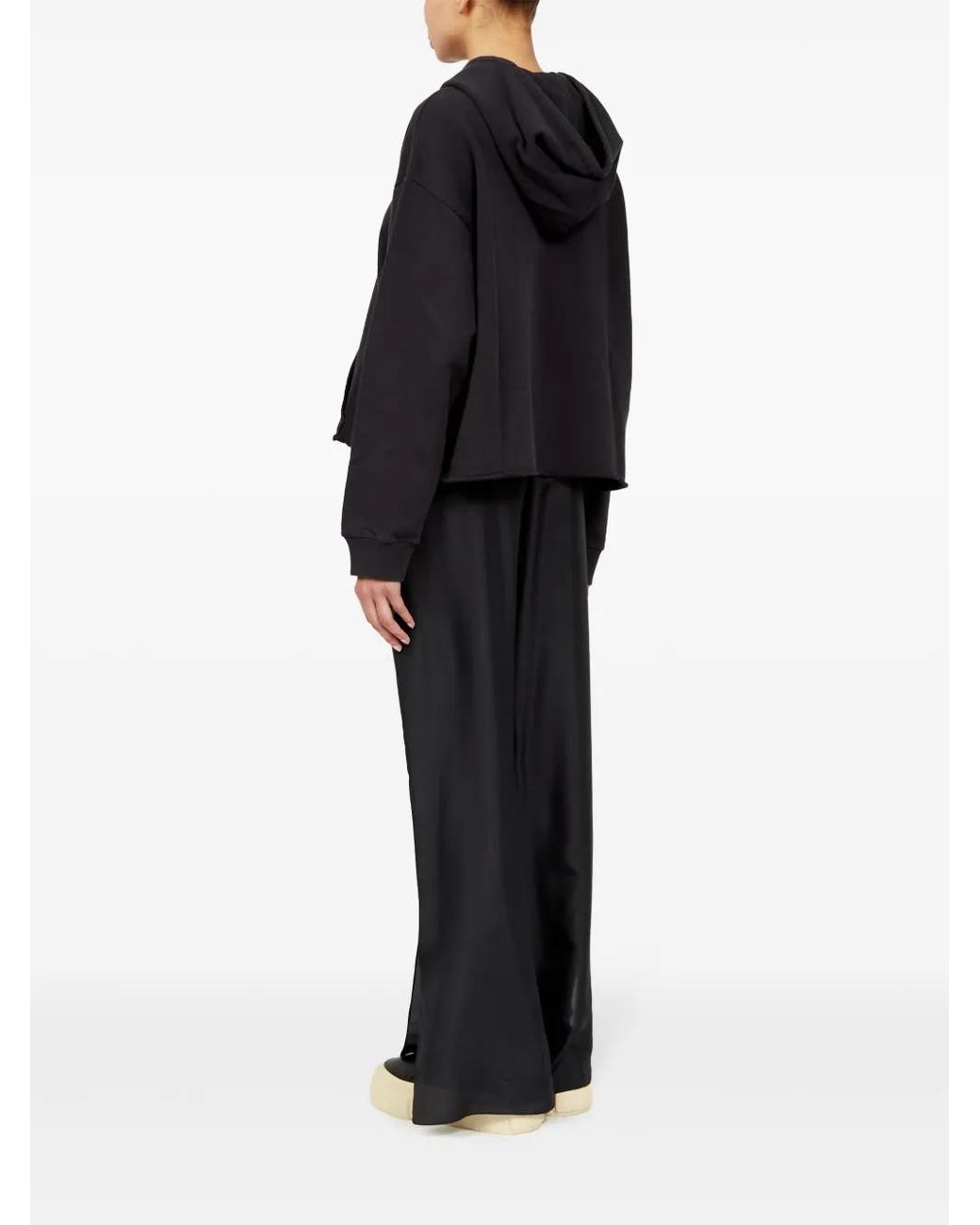 MM6 by Maison Margiela Black Logo Cotton Hoodie