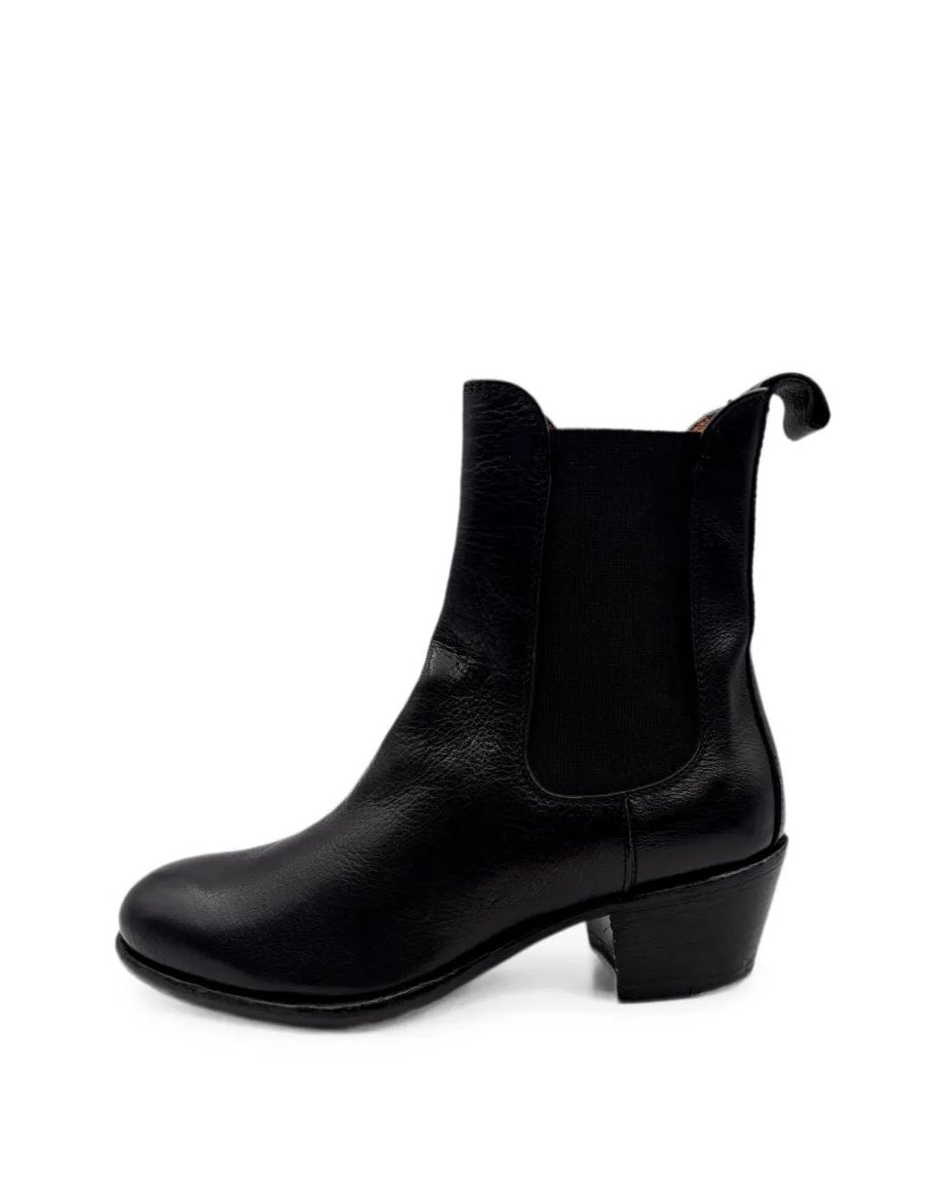 Elia Maurizi Black Elasticated-Side Ankle Boots