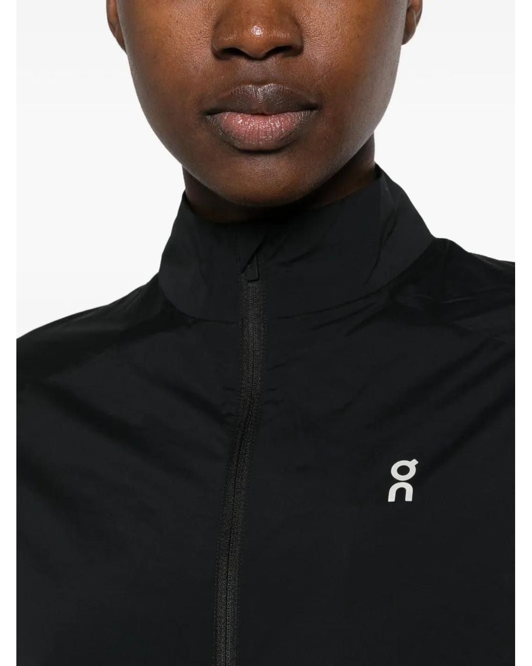 On Shoes Black Logo-Print Panelled Jacket
