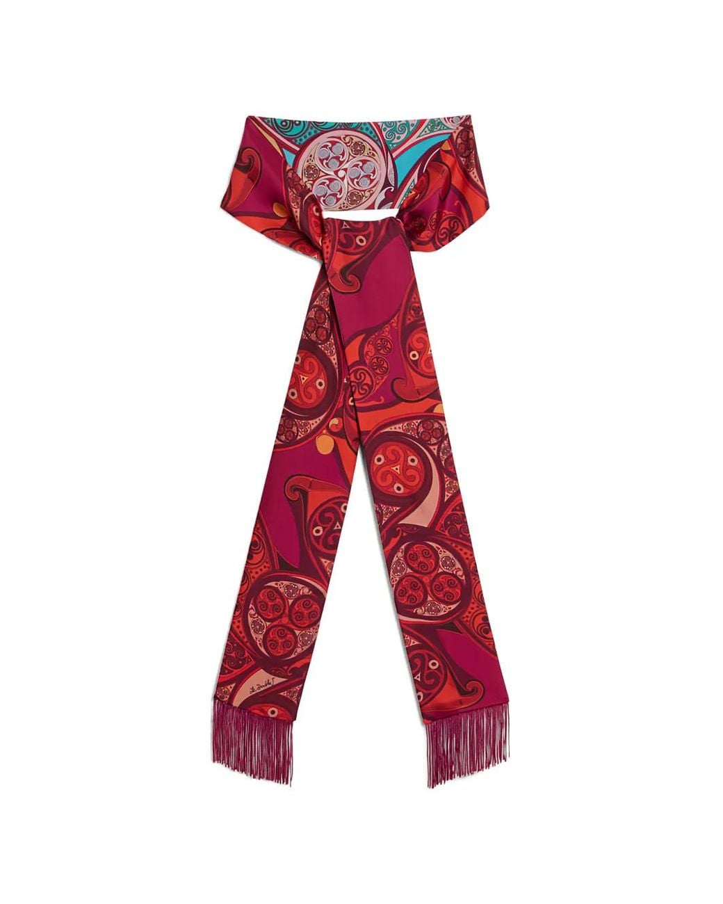 LaDoubleJ Red Skinny Scarf