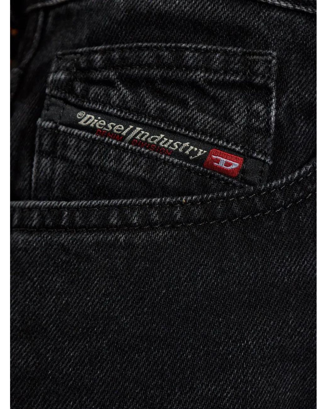 DIESEL Blue Wide-Leg Jeans With Five Pockets
