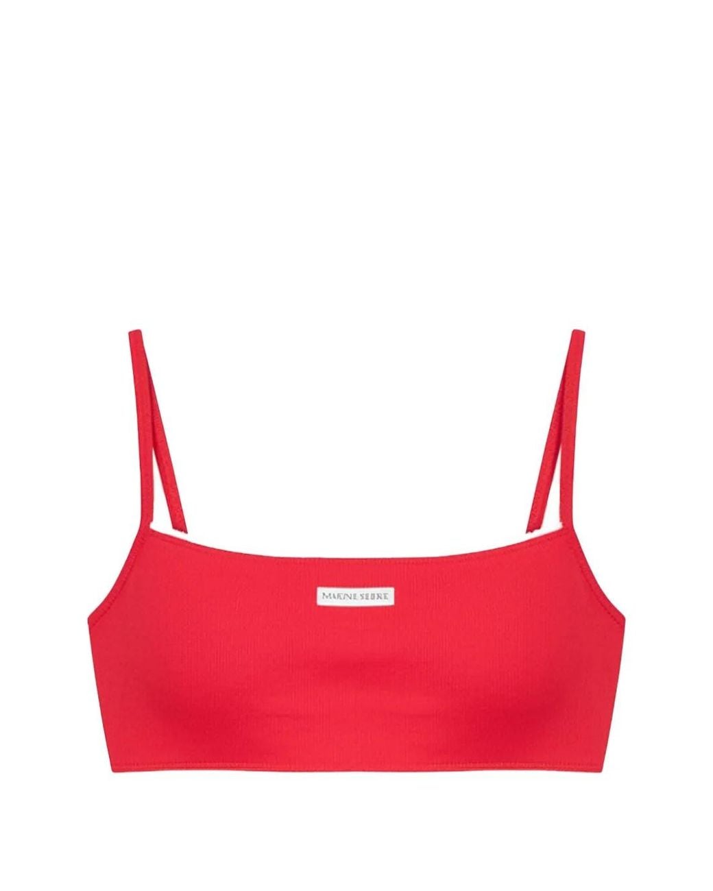 MARINE SERRE Red Organic Cotton Bra