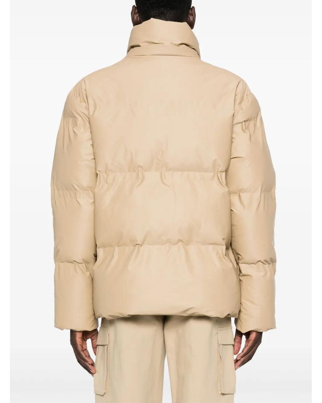 Rains Natural Funnel-Neck Padded Jacket