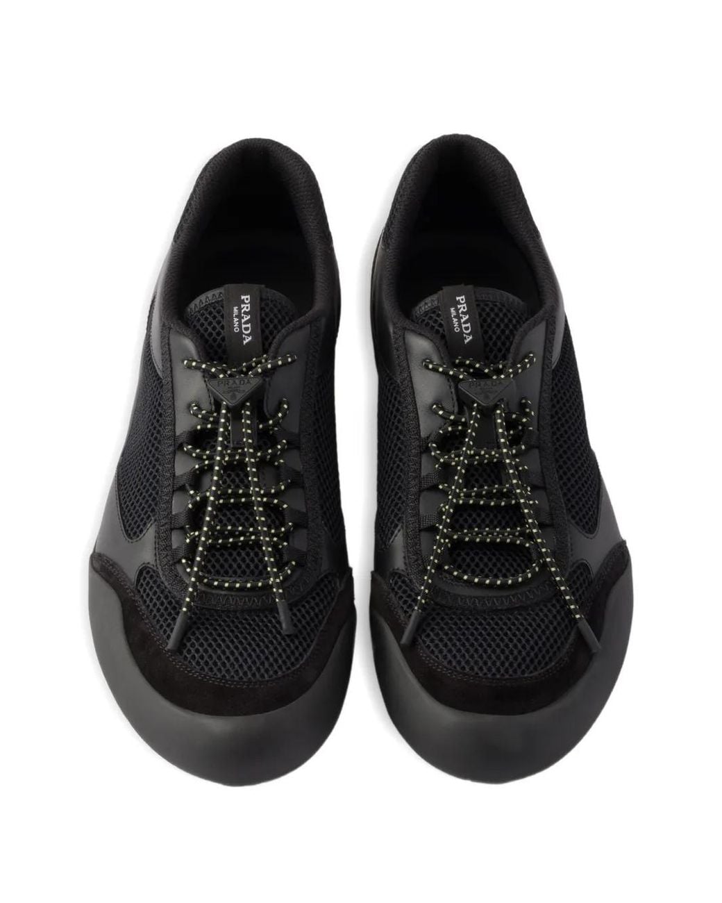 Baskets Speedrock En Cuir Verni Et Mesh Prada pour homme en coloris Black