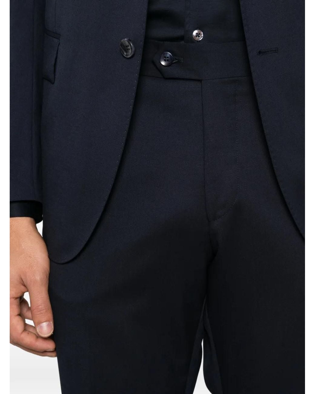 Alberto Gozzi Blue Single-Breasted Wool Suit for men