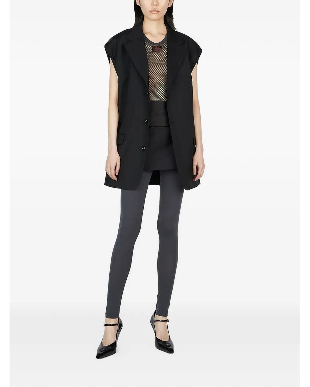 Raf Simons Blue Logo-Patch Leggings