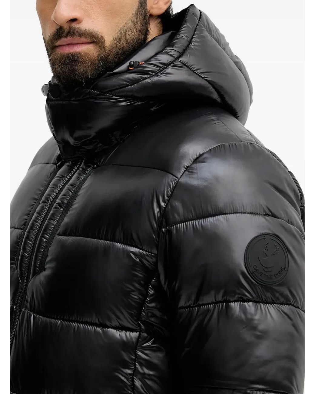 Save The Duck Gesteppte Campbell Kapuzenjacke in Black für Herren