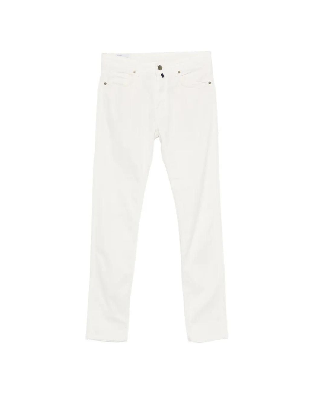 Incotex White Slim Trousers for men