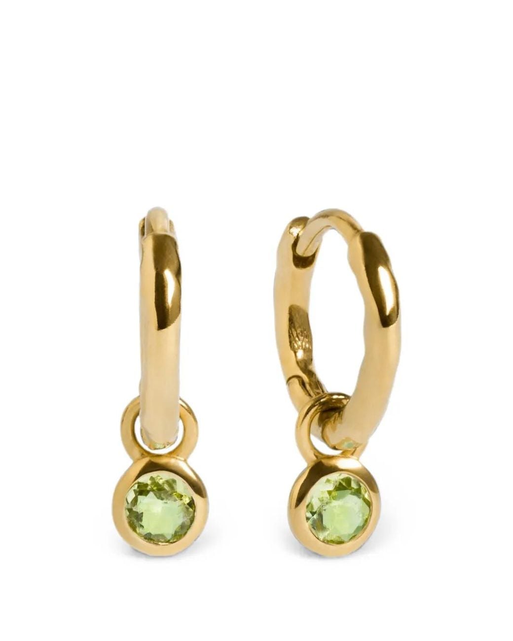 Monica Vinader Metallic Peridot Hoop Earrings