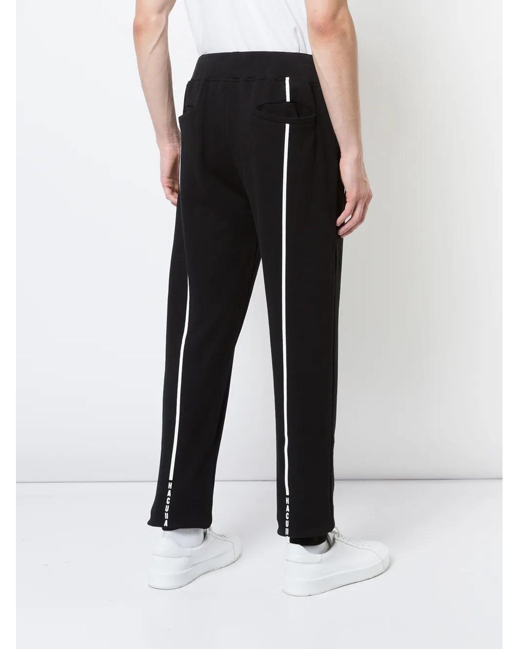 Haculla Black Hotel Couple Track Pants for men
