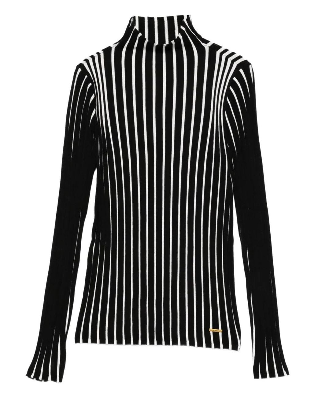 Twinset Black Ribbed Stripe Top