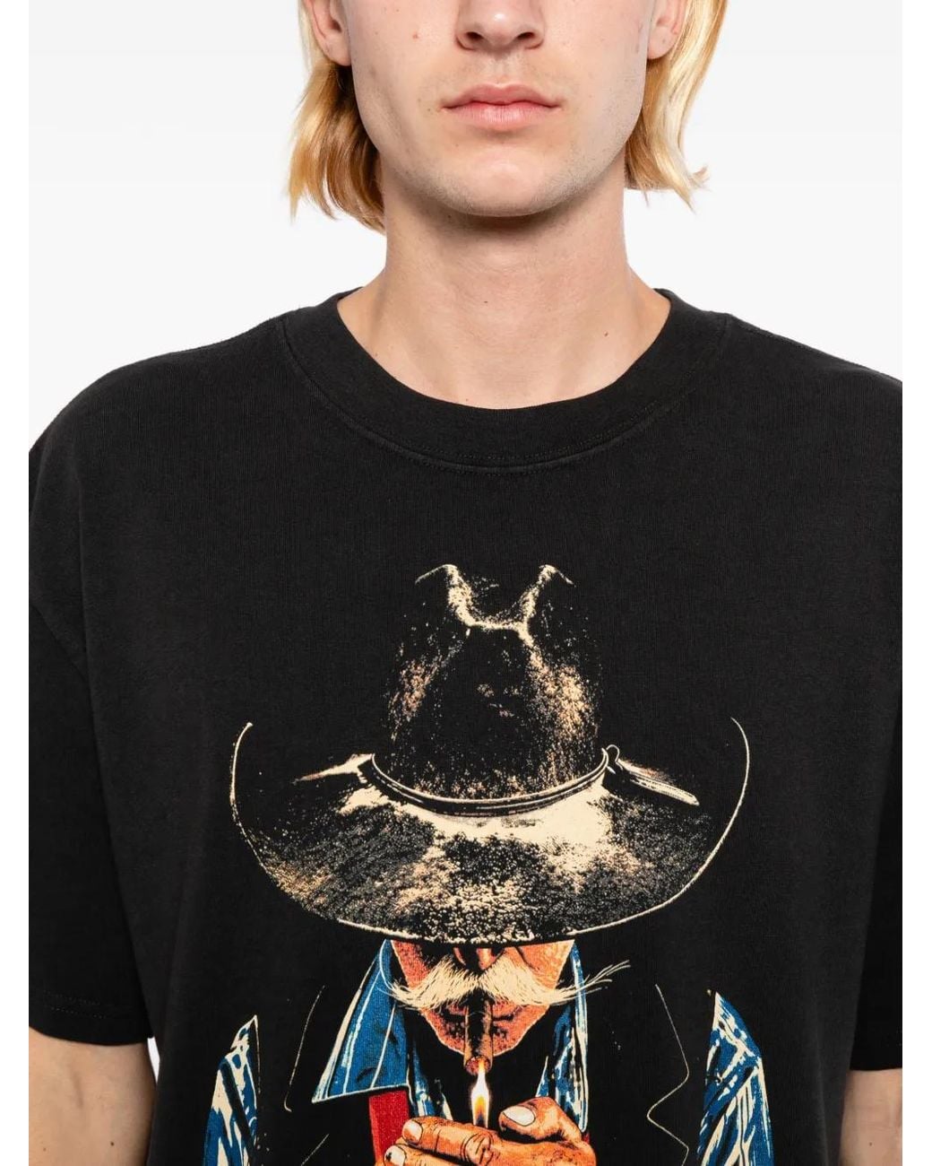 Melt Black T-Shirt À Imprimé Graphique for men