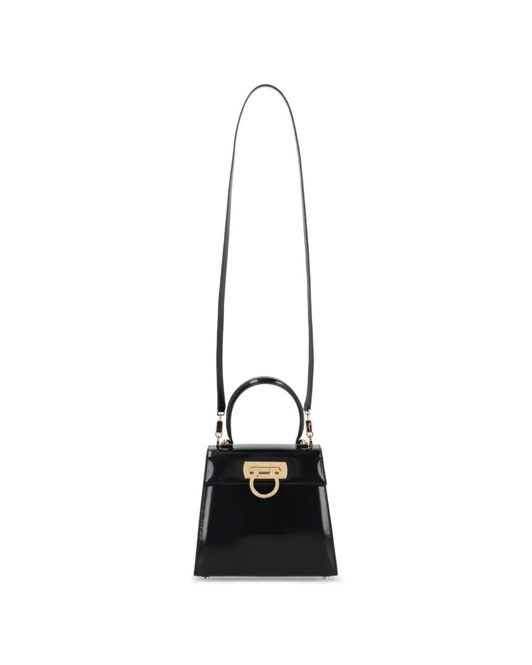 Ferragamo Black Iconic Leather Handbag