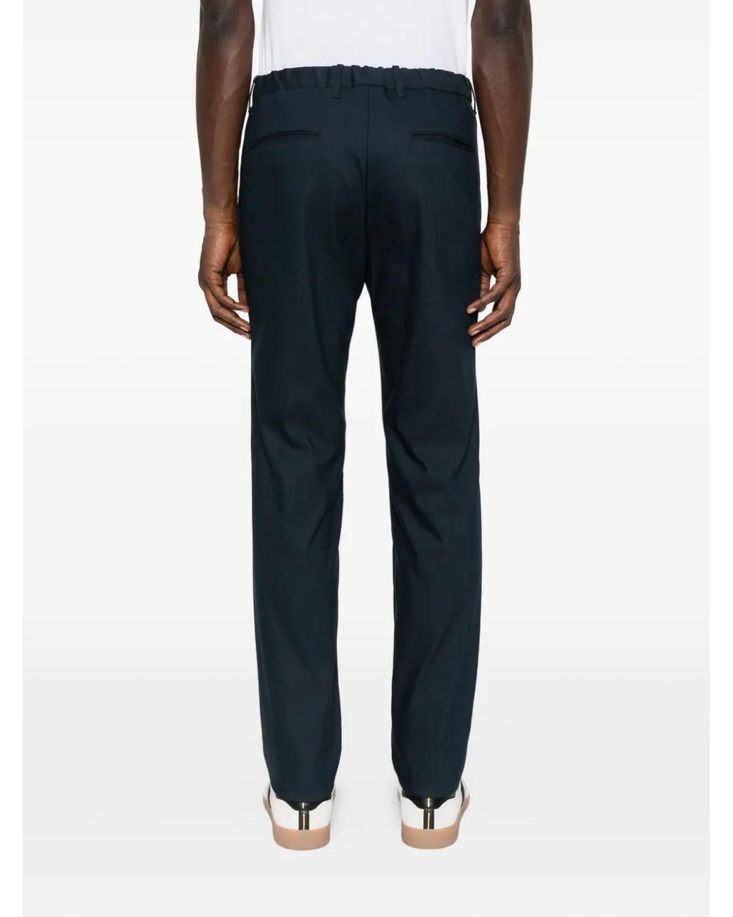 Incotex Blue Elasticated-Waist Trousers for men