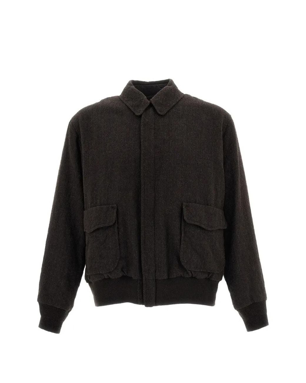 Kaptain Sunshine Black Herringbone-Weave Wool Jacket for men