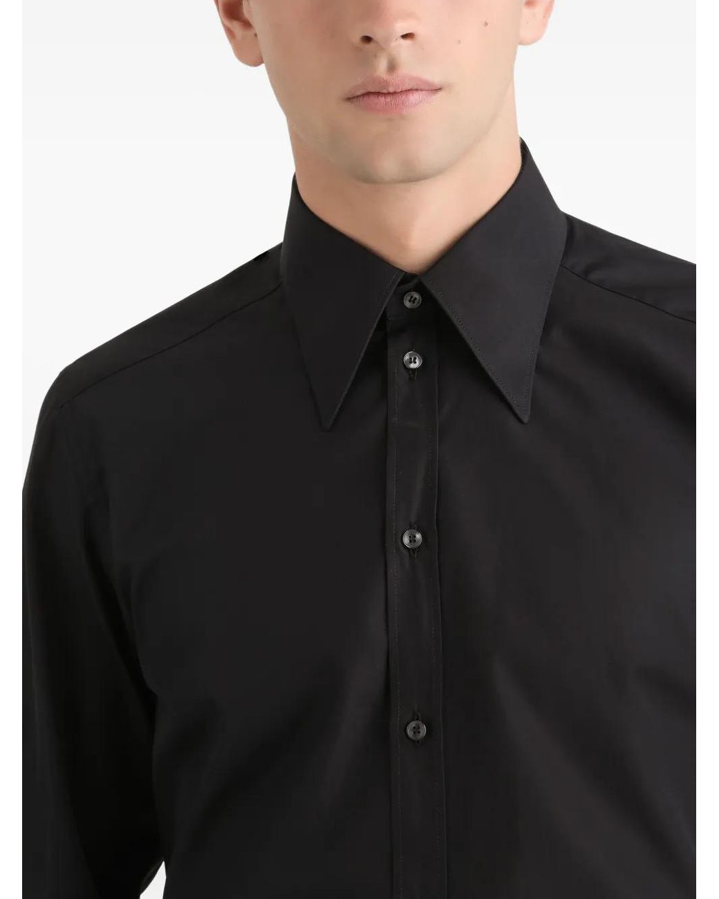 Dolce & Gabbana Black Martini Poplin Shirt for men