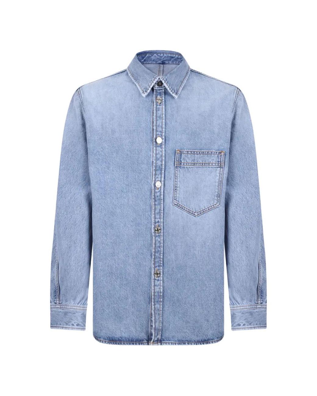 Sobrecamisa Couture Seam Vaquera Givenchy de hombre de color Blue