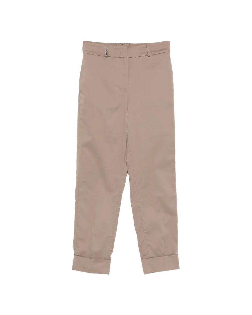 Peserico Natural Cuffed Trousers