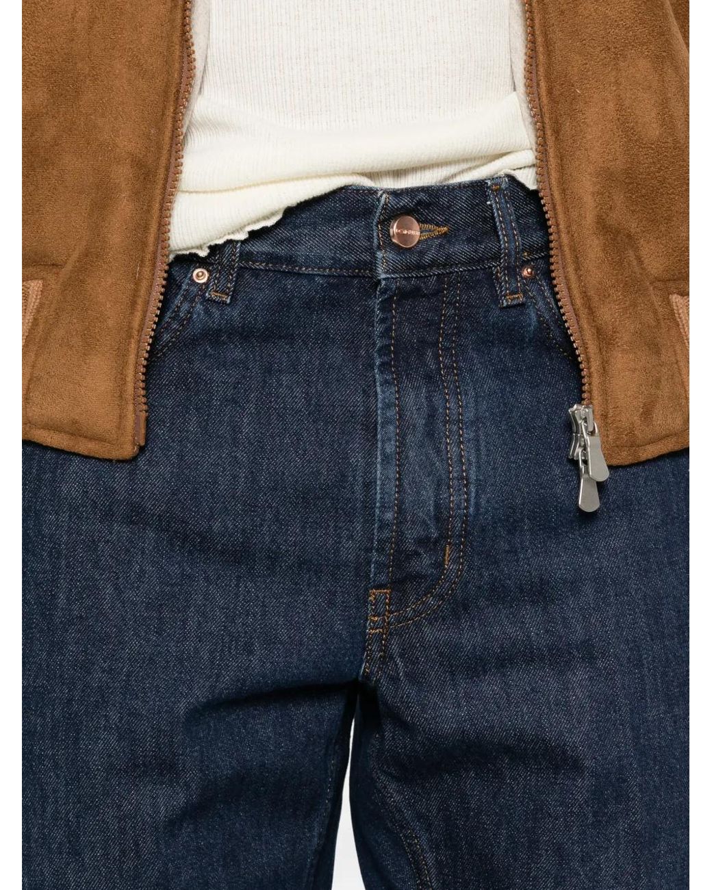 Don The Fuller Blue Seoul Logo-Patch Straight-Leg Jeans for men