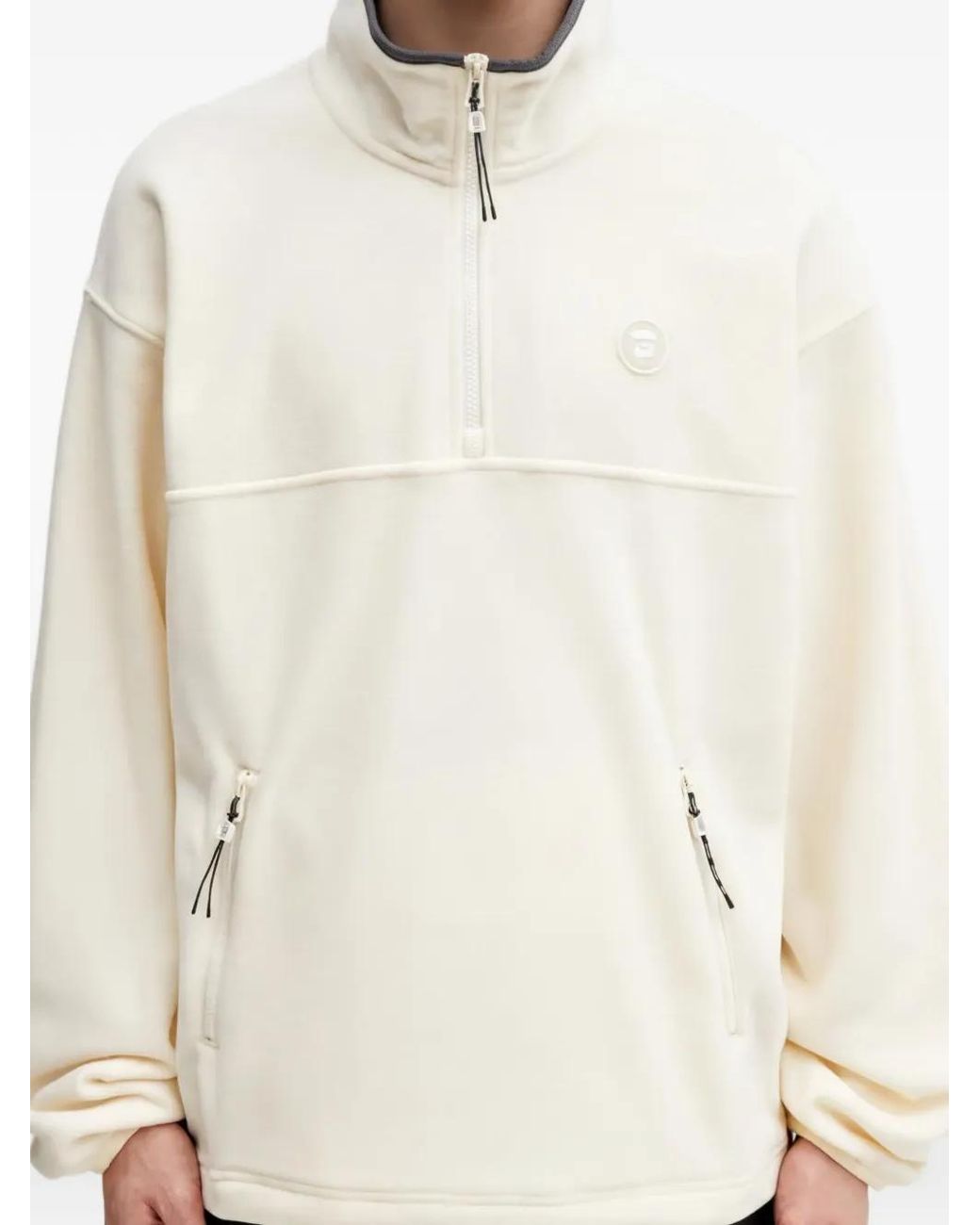 Aape By A Bathing Ape White Half-Zip Sweatshirt for men