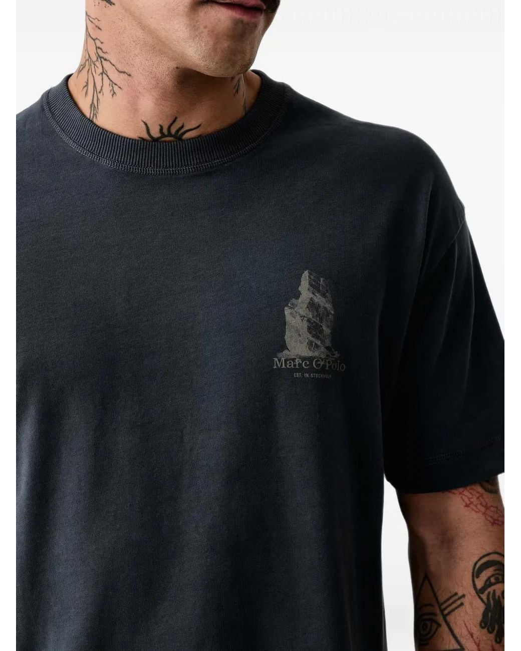 Marc O' Polo Blue T-Shirt À Imprimé Graphique for men