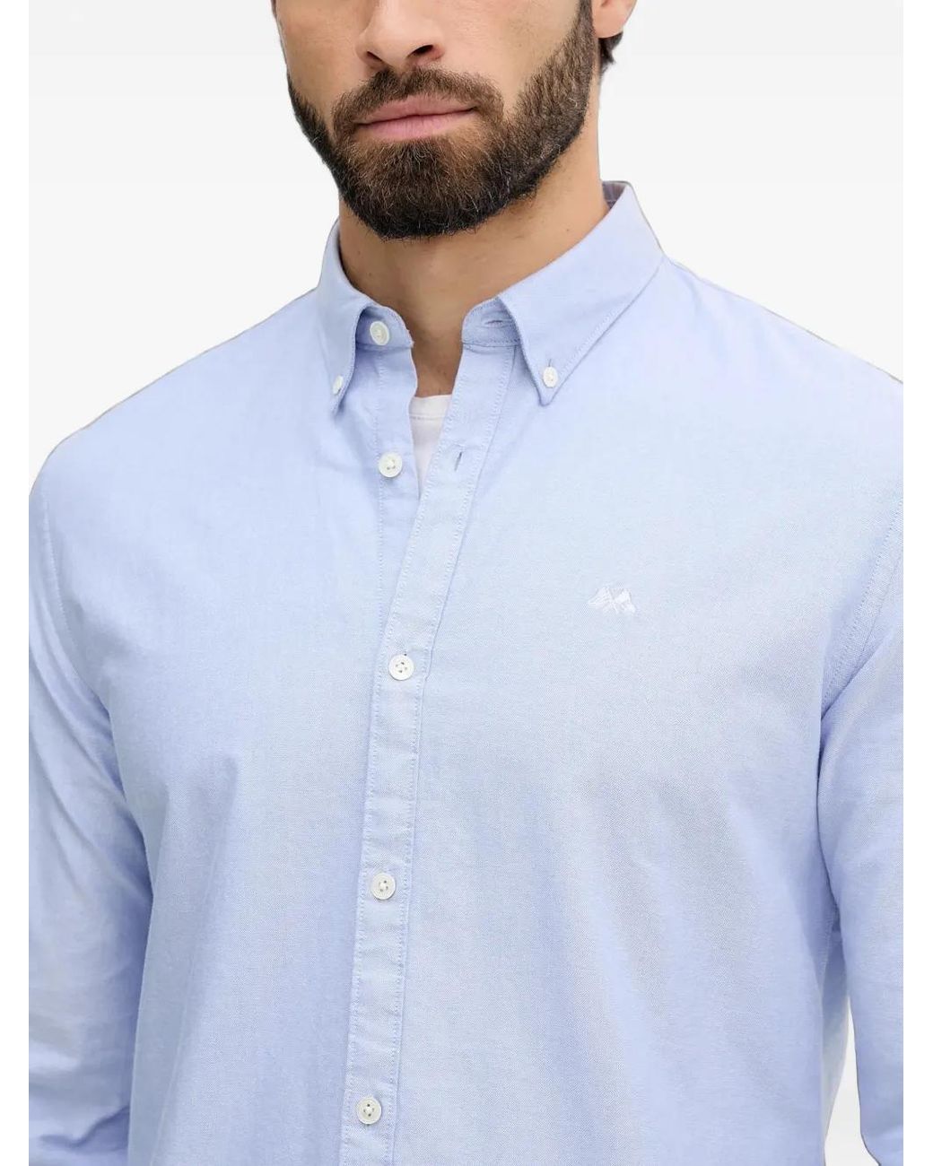 Lindbergh Blue Button-Down Collar Shirt for men
