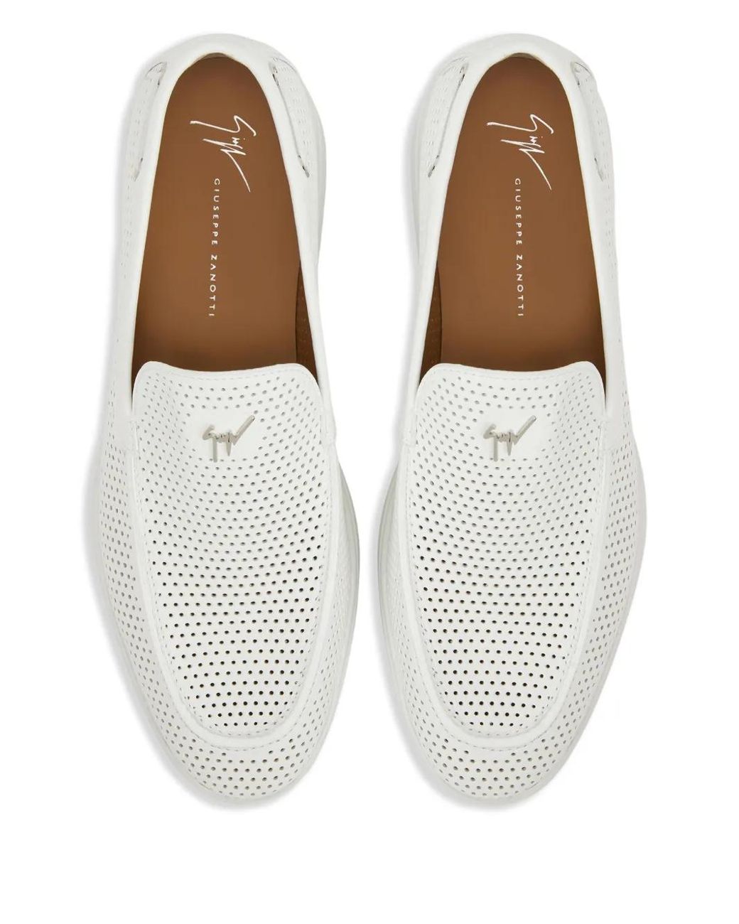 Giuseppe Zanotti White Jourdain Loafers for men