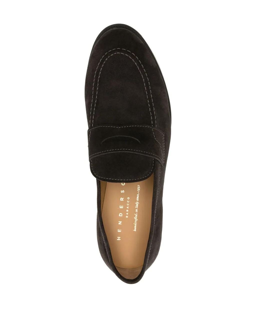Henderson Black Suede Penny-Slot Loafers for men