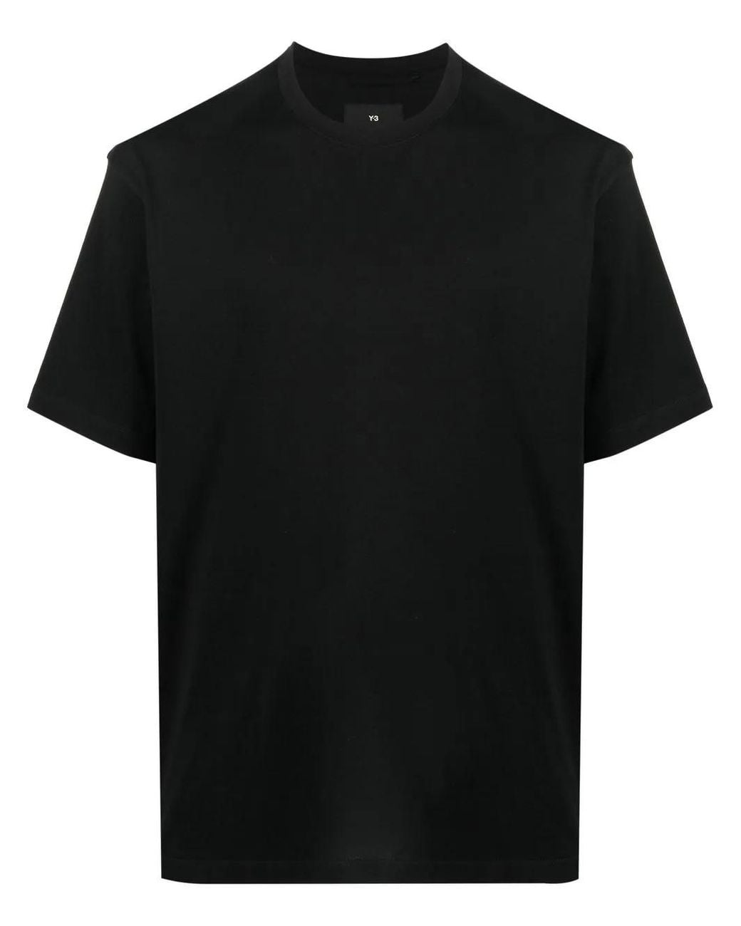 Y-3 Black Logo-Print Short-Sleeved T-Shirt