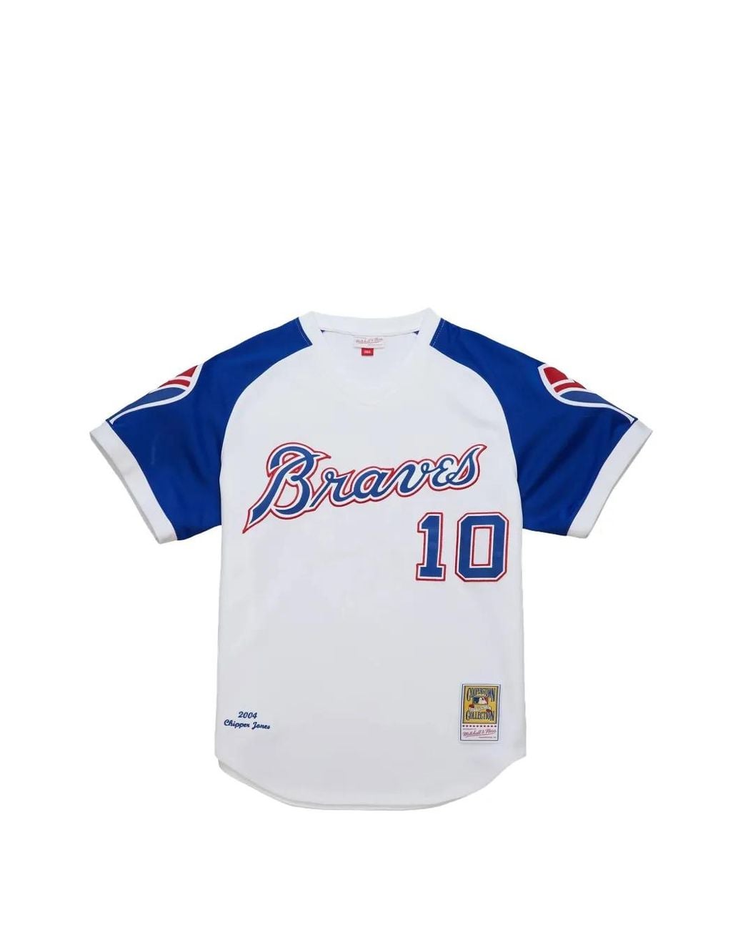 Mitchell & Ness Blue Mlb 2004 Atlanta Braves Chipperjjones Alternate T-Shirt for men