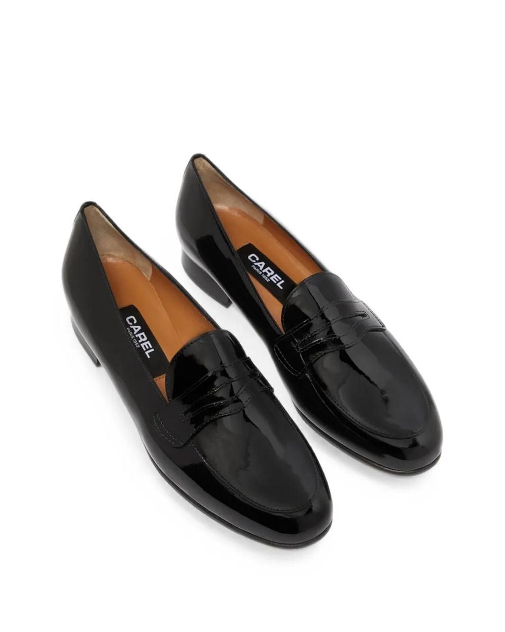 CAREL PARIS Black 2100 Patent Leather Loafers